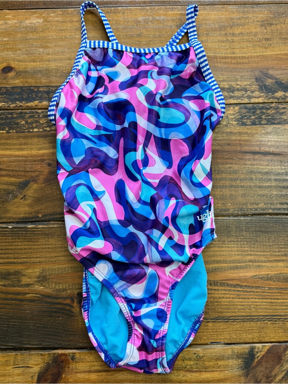 New Women’s Uglies Dolfin Swimsuit Size 32 Colorful One-piece Swimsuit NWT